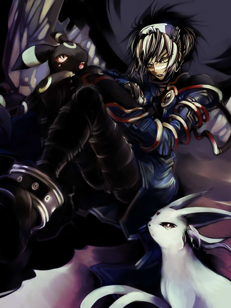 umbreon, espeon, and wes (pokemon and 1 more) drawn by ef_(artist)