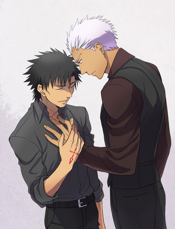 archer and emiya kiritsugu (fate and 2 more) drawn by ao_(sodalite)