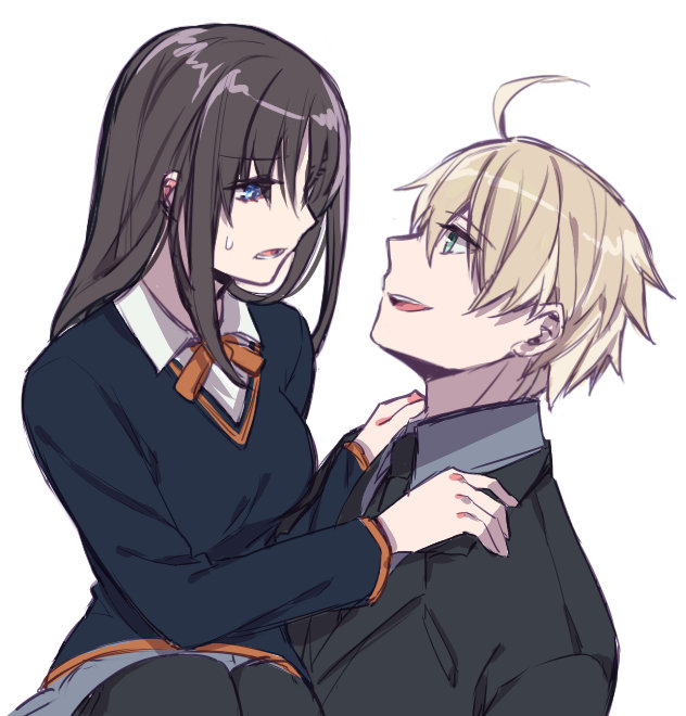 arthur pendragon and sajou ayaka (fate and 1 more) drawn by qixiang_seren