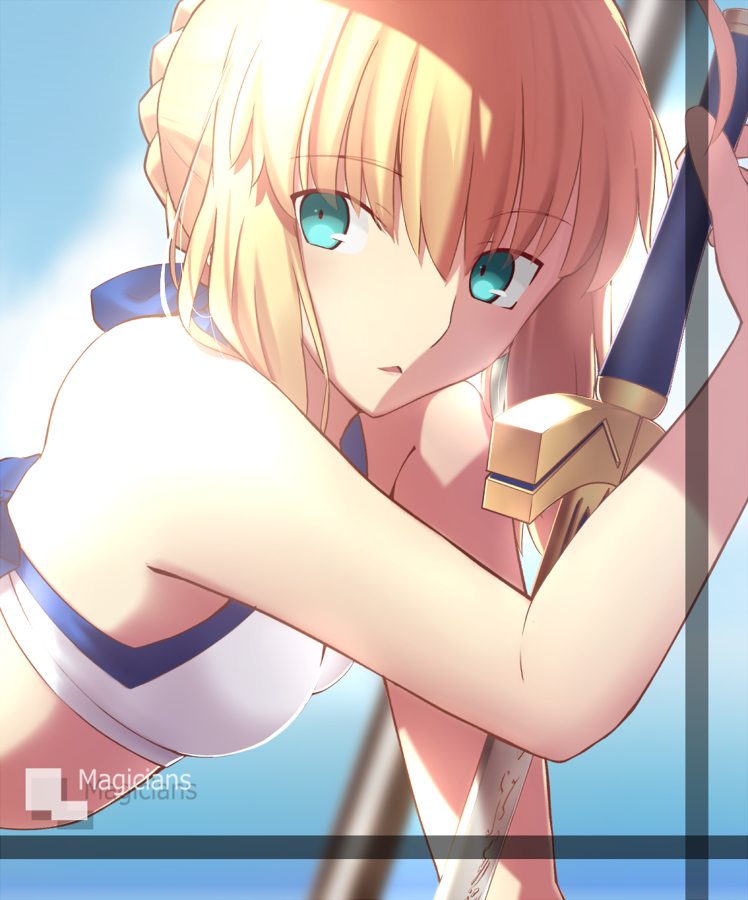 artoria pendragon (fate and 2 more) drawn by magicians_(zhkahogigzkh)