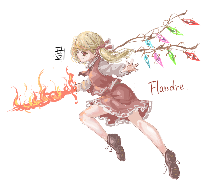 flandre scarlet (touhou) drawn by washi-ra_inaka_mon