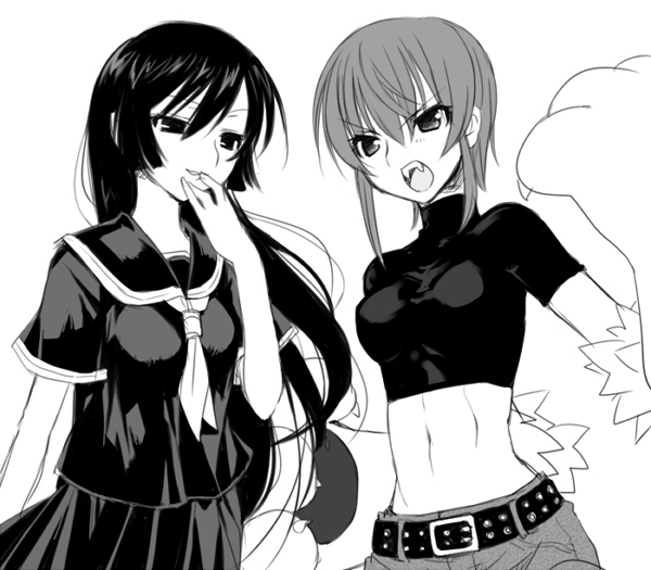 riza wildman and kamura reiri (kaibutsu oujo) drawn by kooriyama_ichirou