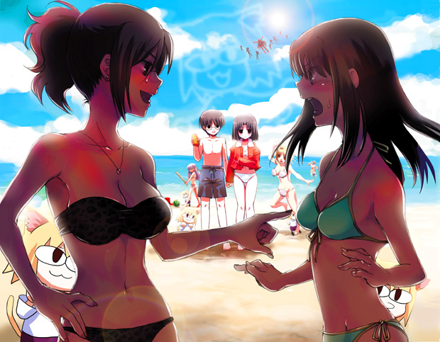 gilgamesh, matou sakura, arcueid brunestud, ryougi shiki, neco-arc, and 4 more (fate and 4 more) drawn by nichiru