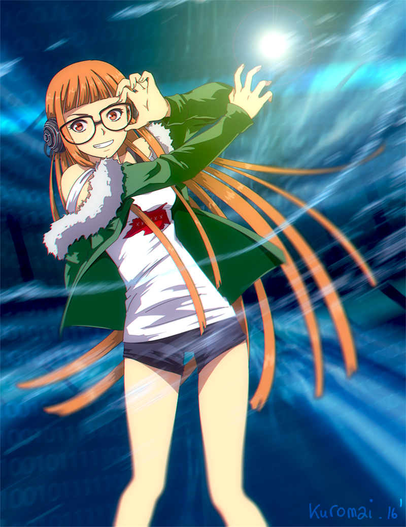 sakura futaba (persona and 1 more) drawn by kuromai