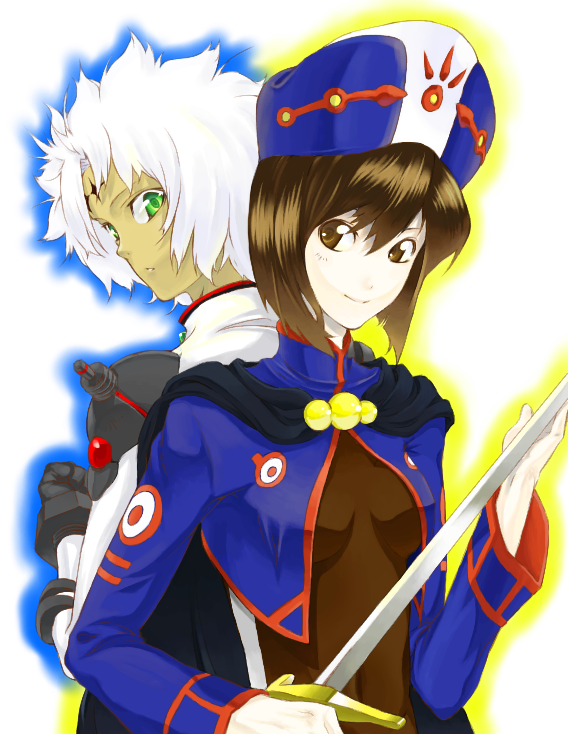 chloe valens and senel coolidge (tales of and 1 more) drawn by kazuma_(kazumav)