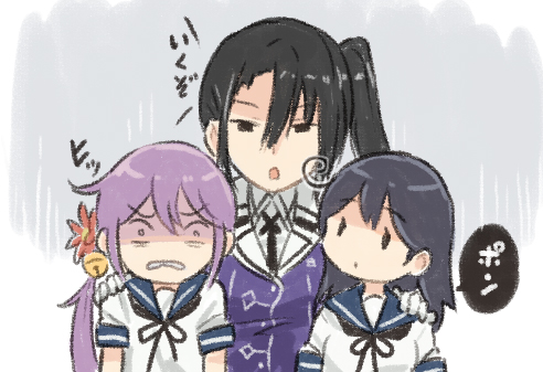 ushio, akebono, nachi, and nachi kai ni (kantai collection) drawn by saiguchi_otoufu