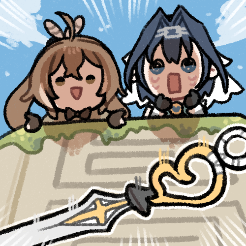 ouro kronii and nanashi mumei (hololive and 1 more) drawn by clipe