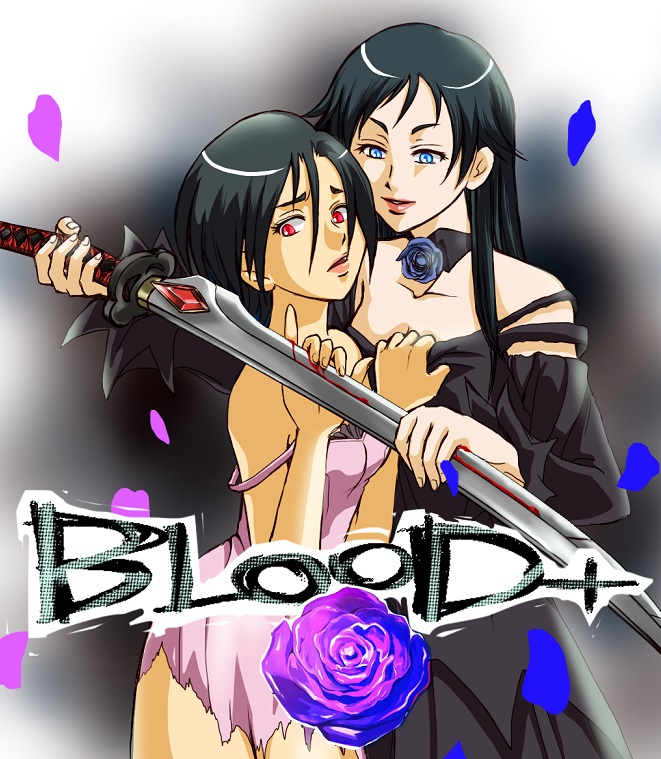 otonashi saya and diva (blood+) drawn by kasai_(boukyaku_gi)