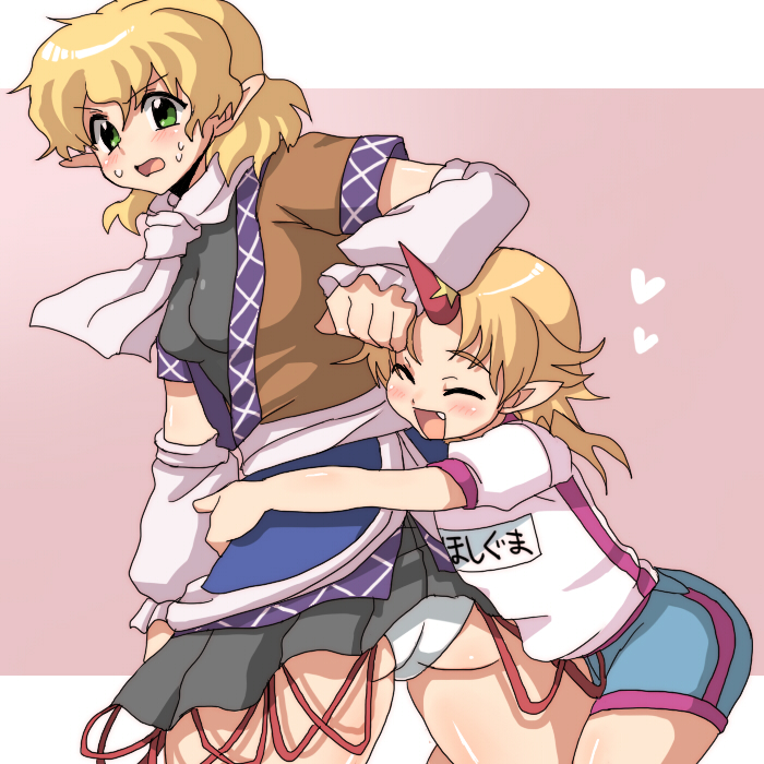 mizuhashi parsee and hoshiguma yuugi (touhou) drawn by inaho