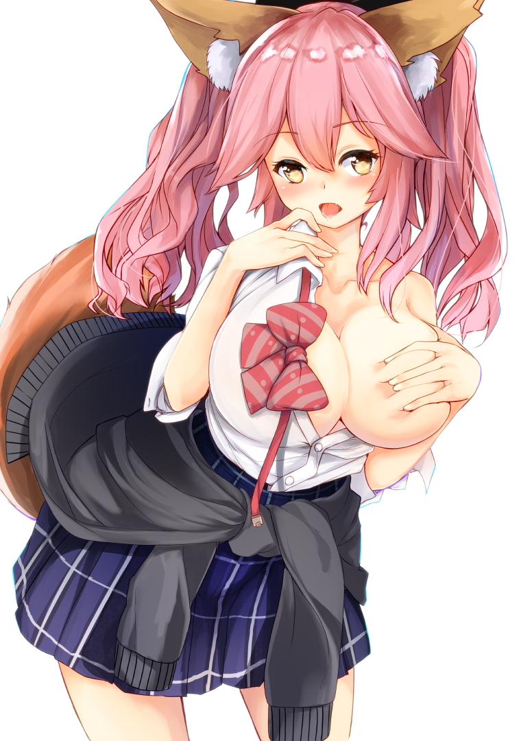 tamamo and tamamo jk (fate and 3 more) drawn by zarashi