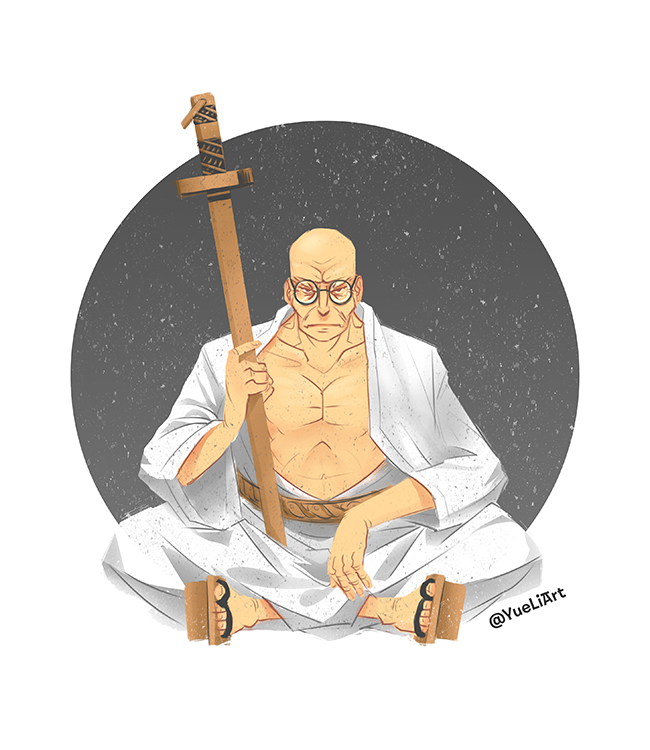 ethan-baron v. nusjuro (one piece) drawn by yueliart