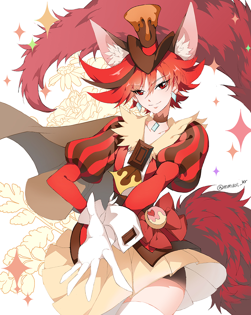 kenjou akira and cure chocolat (precure and 1 more) drawn by muse_(rainforest)