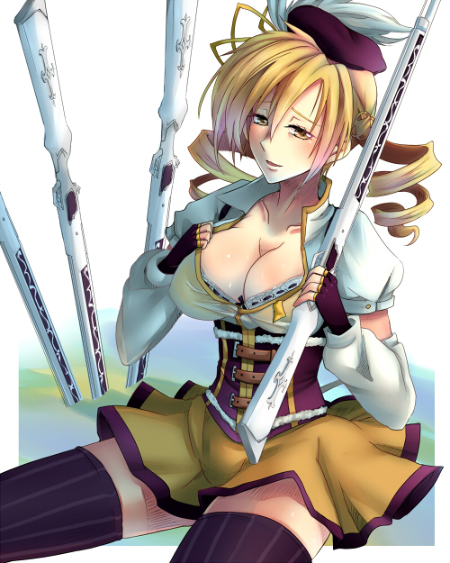 tomoe mami (mahou shoujo madoka magica) drawn by yude