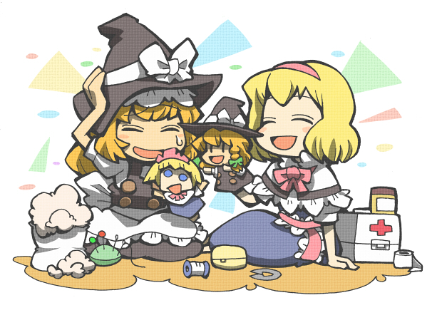 kirisame marisa and alice margatroid (touhou) drawn by hounori