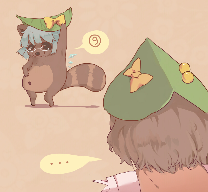 cirno and futatsuiwa mamizou (touhou and 1 more) drawn by reeh_(yukuri130)