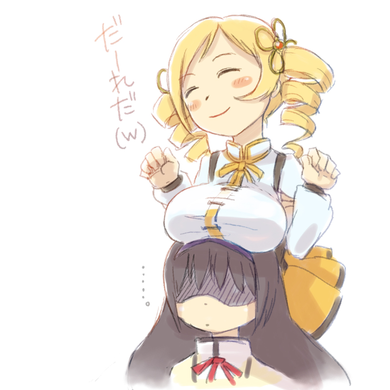 akemi homura and tomoe mami (mahou shoujo madoka magica) drawn by nucomas