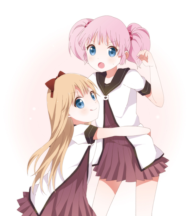 toshinou kyouko and yoshikawa chinatsu (yuruyuri) drawn by kumakichi_(toshigat)