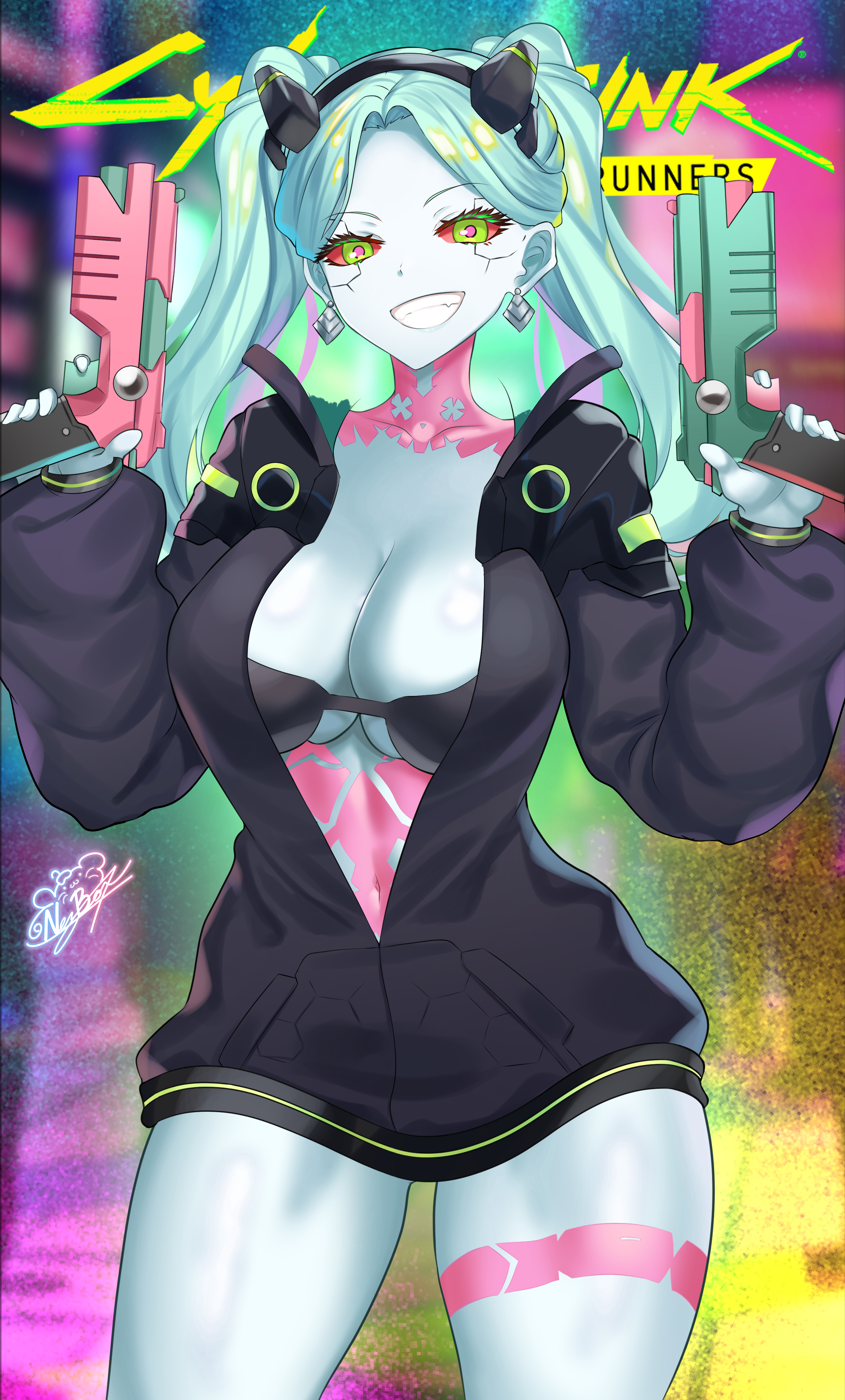 rebecca (cyberpunk and 1 more) drawn by nez-box Danbooru.