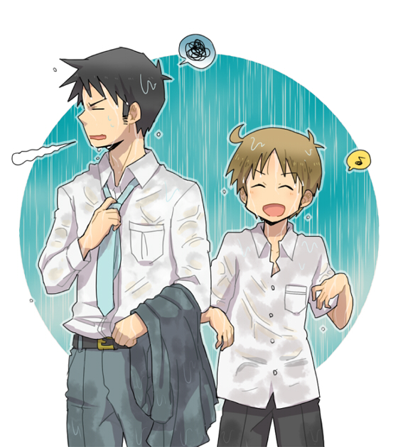 takasaki manabu and sakurai makoto (nichijou) drawn by nojima