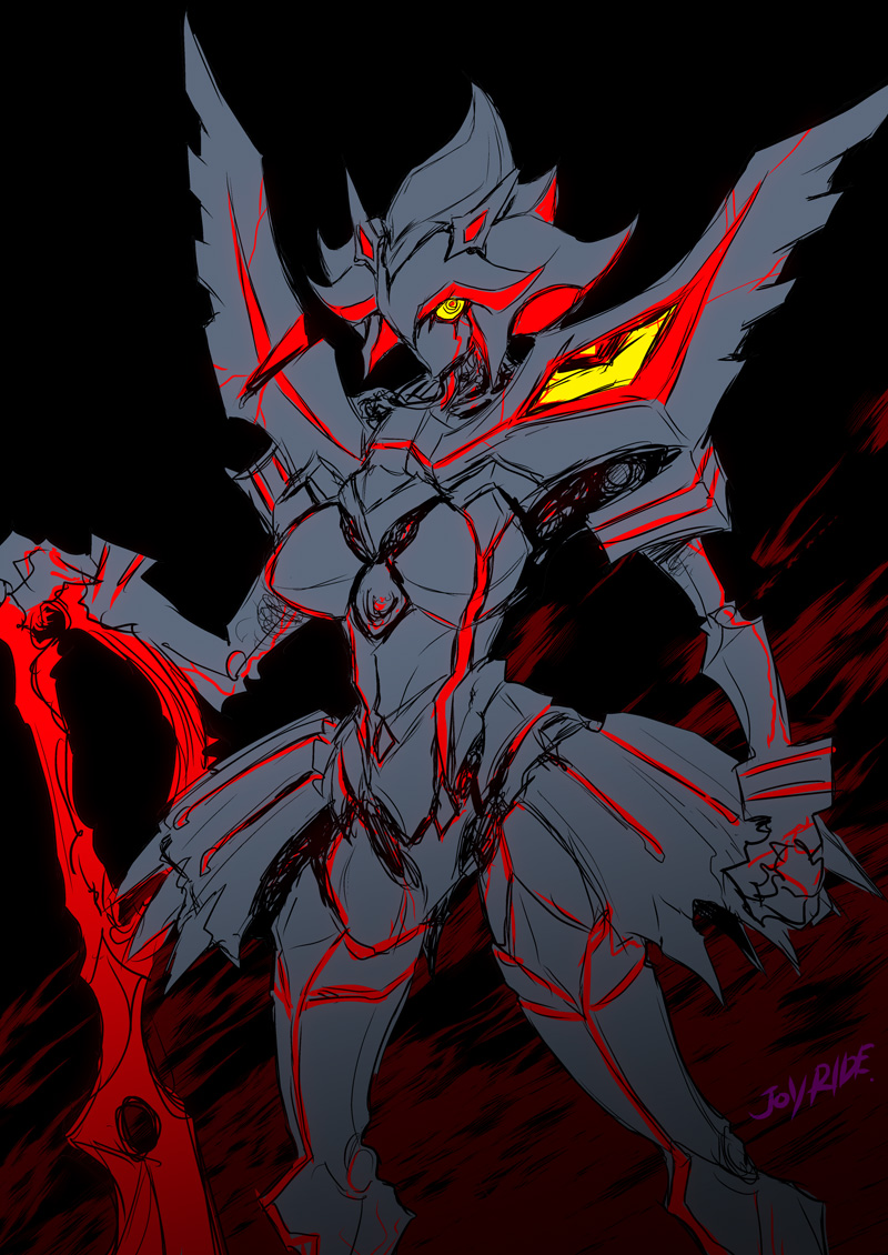 matoi ryuuko and senketsu (kill la kill) drawn by joy_ride