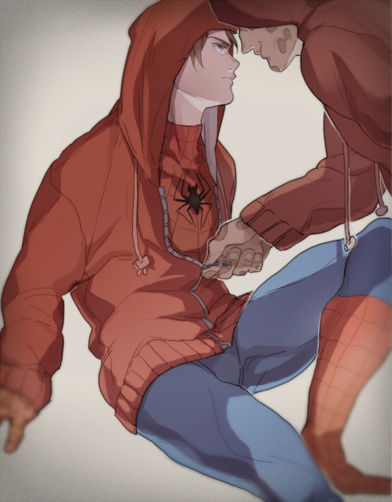deadpool, spider-man, and peter parker (marvel and 2 more) drawn by a821