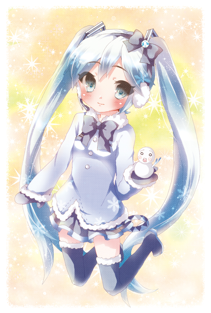 hatsune miku and yuki miku (original and 1 more) drawn by tottsuan