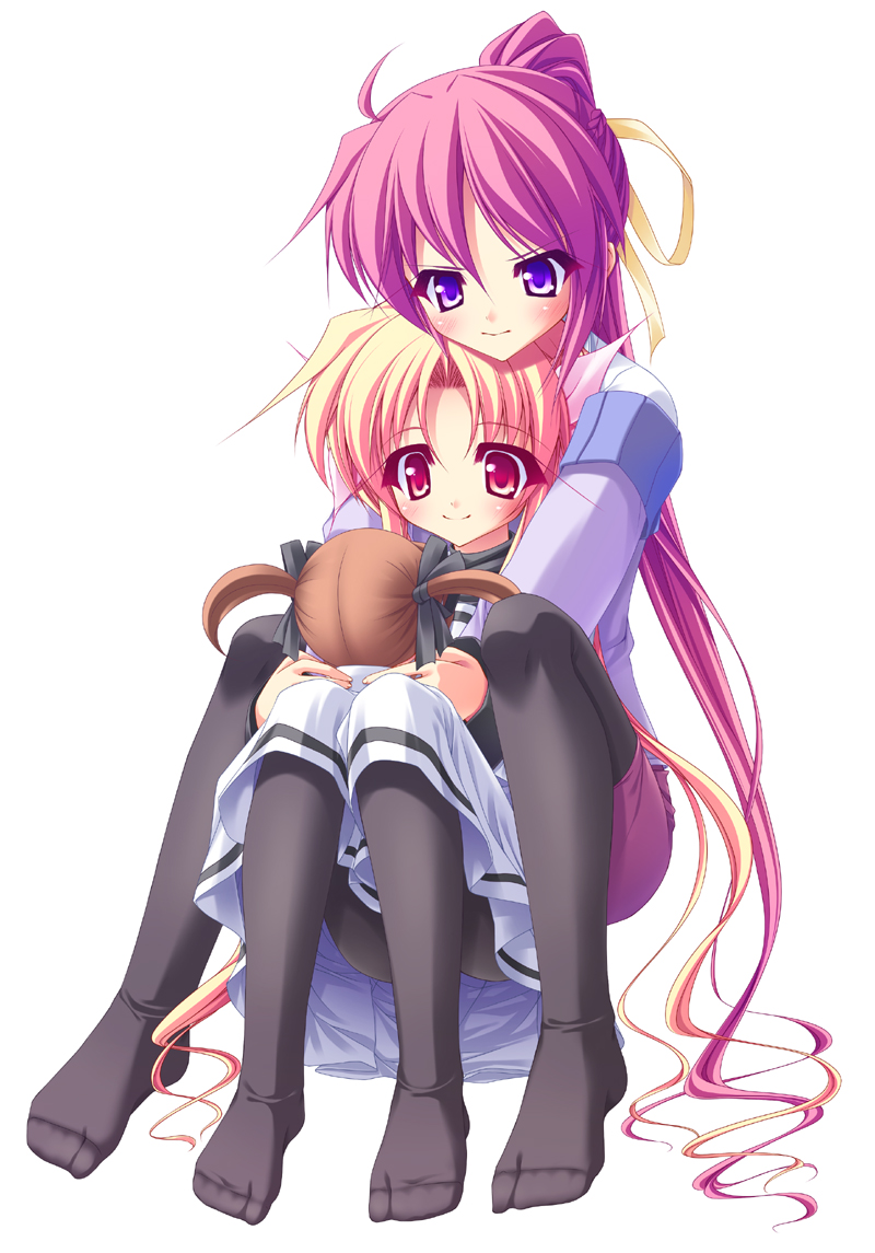 fate testarossa, takamachi nanoha, and signum (lyrical nanoha and 2 more) drawn by teruui