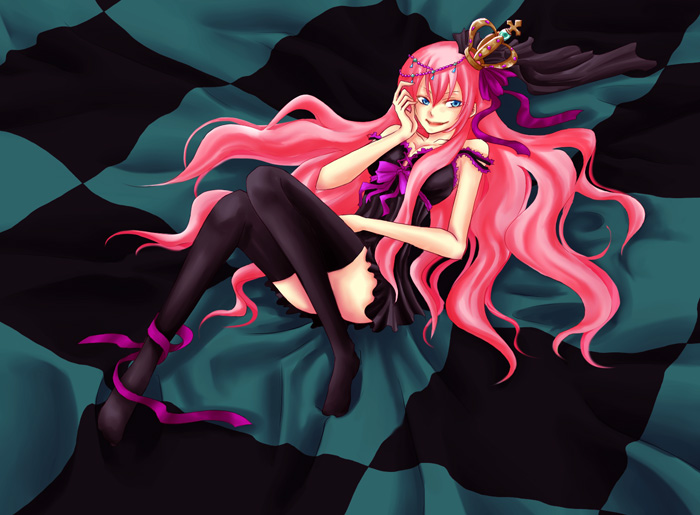 megurine luka (vocaloid and 1 more) drawn by hashi_(ox84xo)