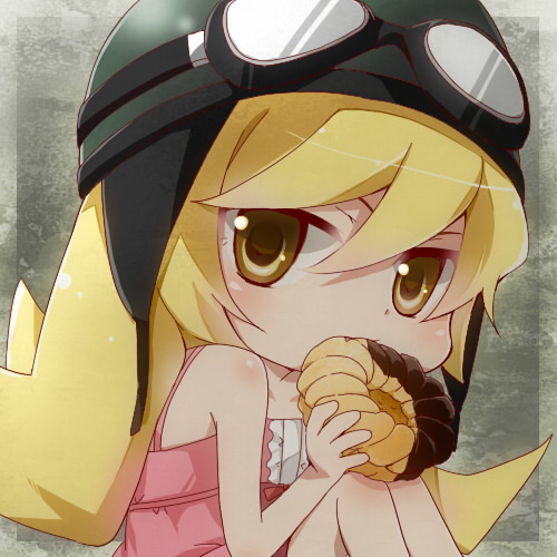 oshino shinobu (monogatari and 2 more) drawn by shima_riu