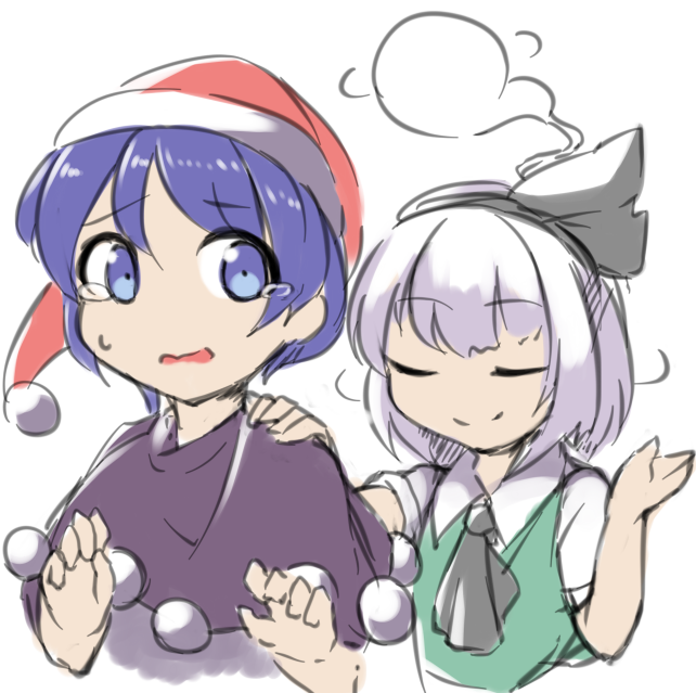 konpaku youmu and doremy sweet (touhou) drawn by fun_bo