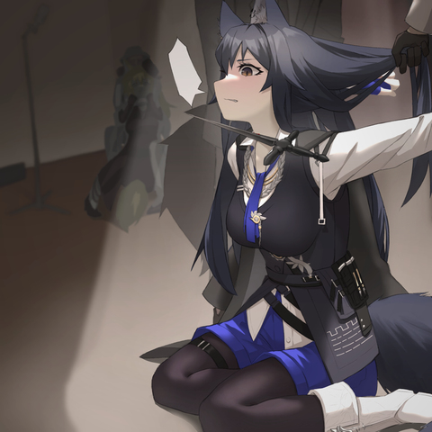 texas, texas the omertosa, and sora (arknights) drawn by linjia_kaidi