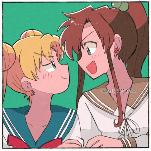 tsukino usagi and kino makoto (bishoujo senshi sailor moon) drawn by tsubobot