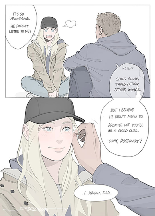 ethan winters and rosemary winters (resident evil and 1 more) drawn by sardine_(kjr0313)