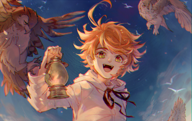 emma (yakusoku no neverland) drawn by wsr_cao_rong_rong