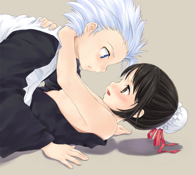 hitsugaya toushirou and hinamori momo (bleach) drawn by mapuru