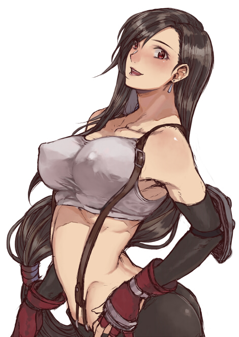 tifa lockhart (final fantasy and 1 more) drawn by yasunososaku