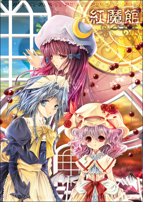 remilia scarlet, izayoi sakuya, and patchouli knowledge (touhou) drawn by rabishia