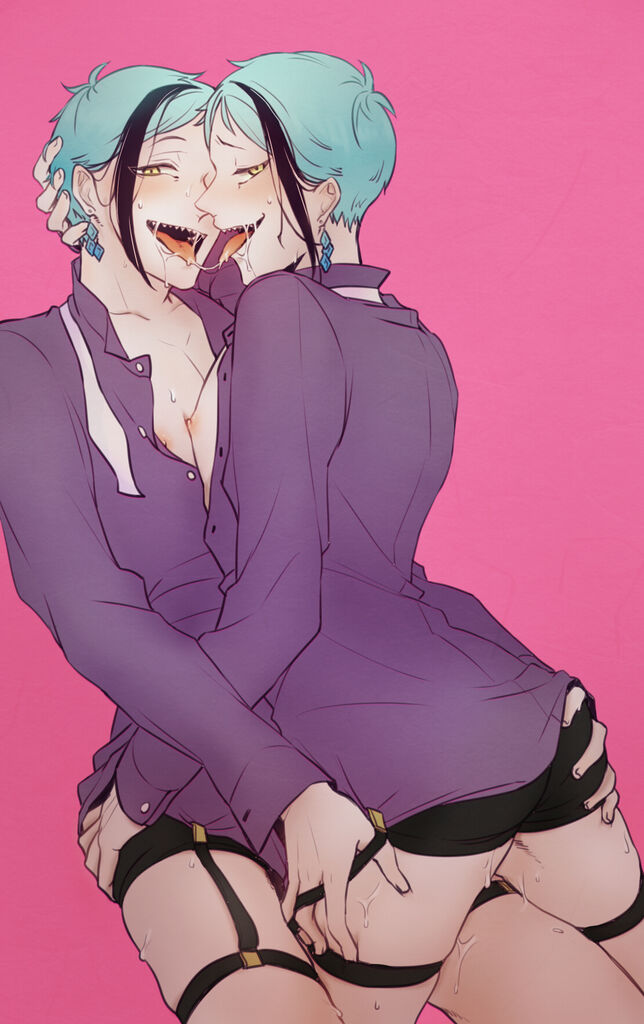 floyd leech and jade leech (twisted wonderland) drawn by ruelty_(cancyc219)