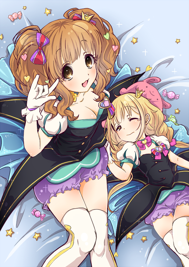 futaba anzu and moroboshi kirari (idolmaster and 1 more) drawn by emu_(trigger)