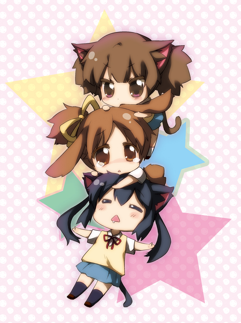 nakano azusa, hirasawa ui, and suzuki jun (k-on!) drawn by haruna_mahiru