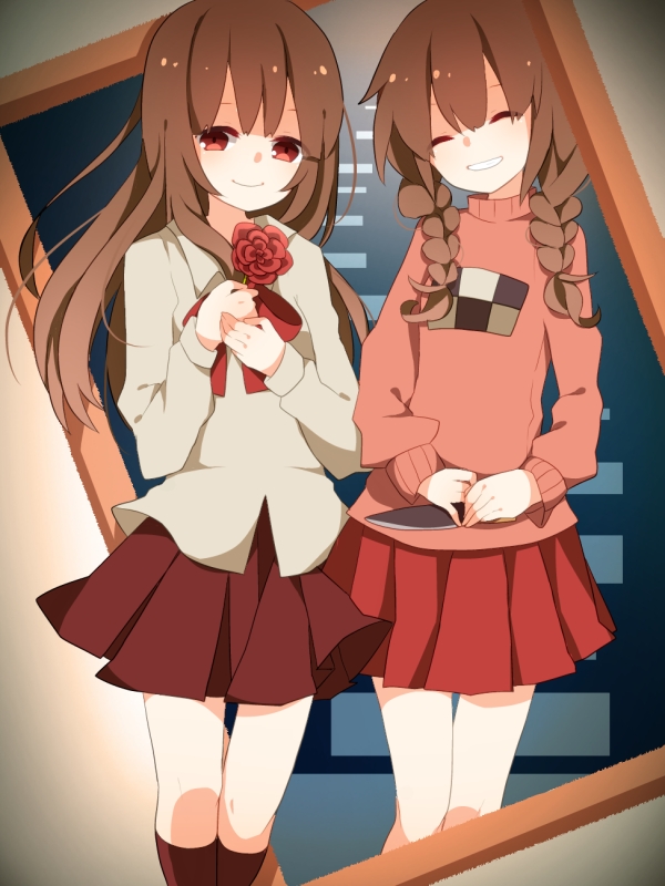 madotsuki and ib (yume nikki and 1 more) drawn by komadori_ui