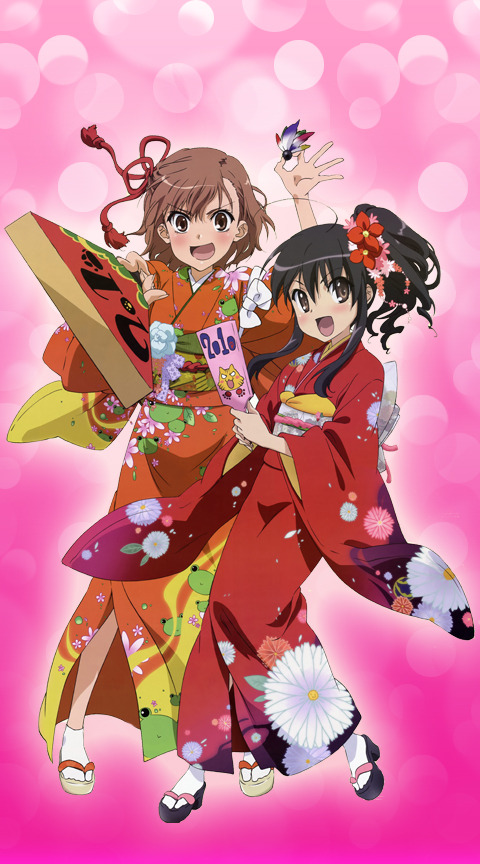 misaka mikoto, shana, gekota, and palmtop tiger (toaru majutsu no index and 4 more) drawn by itou_youko