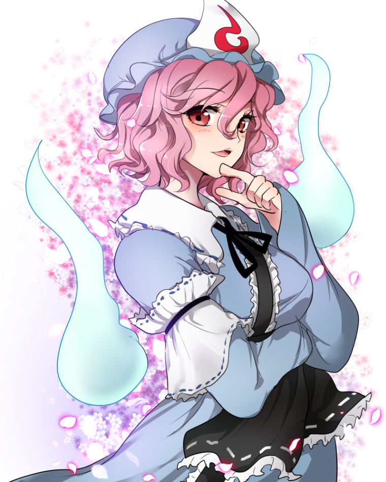 saigyouji yuyuko (touhou and 1 more) drawn by makotono_(makotono_00)