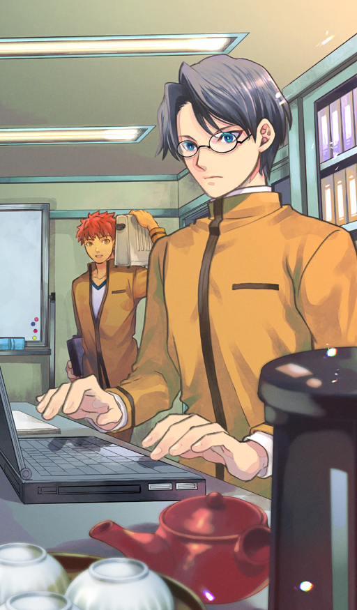 emiya shirou and ryuudou issei (fate and 2 more) drawn by mgk968