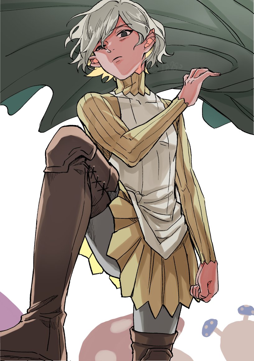 mithrun and walking mushroom (dungeon meshi) drawn by doro_(kura-chou)