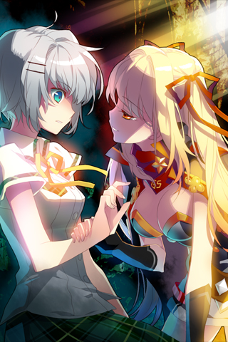 iri flina and schindler k eru (sword girls) drawn by c.seryl