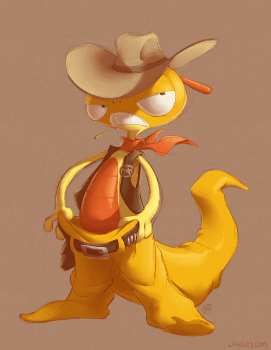 scraggy and rango (pokemon and 1 more) drawn by versiris