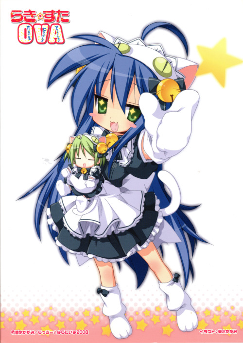 izumi konata, dejiko, and broccodess (lucky star and 1 more) drawn by yoshimizu_kagami
