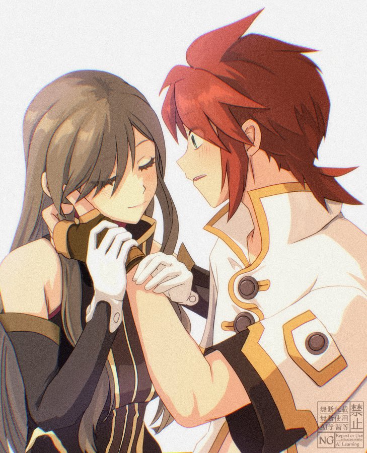 tear grants and luke fon fabre (tales of and 1 more) drawn by komegura