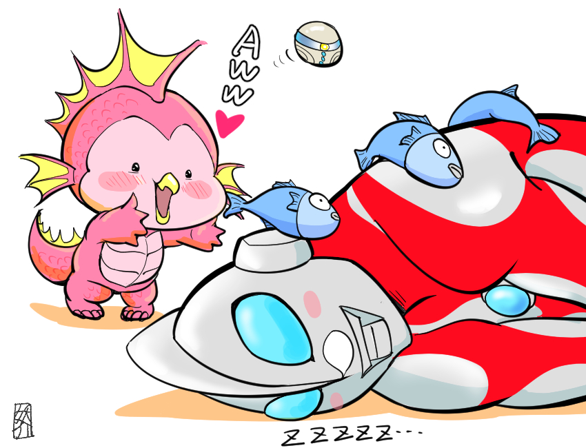 emi, ultraman, and mina (ultra series and 1 more) drawn by yousuke_(guruguru_medaman)